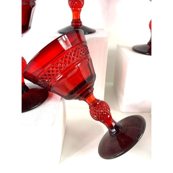 Vintage Viking Mt. Vernon Ruby Red Cocktail Glasses - Picture 3 of 6